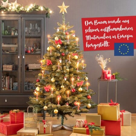 Weihnachtsbaum 180cm FSC Holzständer Premium Qualität Naturgetreu