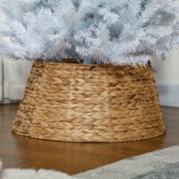 Weihnachtsbaum Christbaumrock Ø60cm Kragen aus Wasserhyazinthe Natur