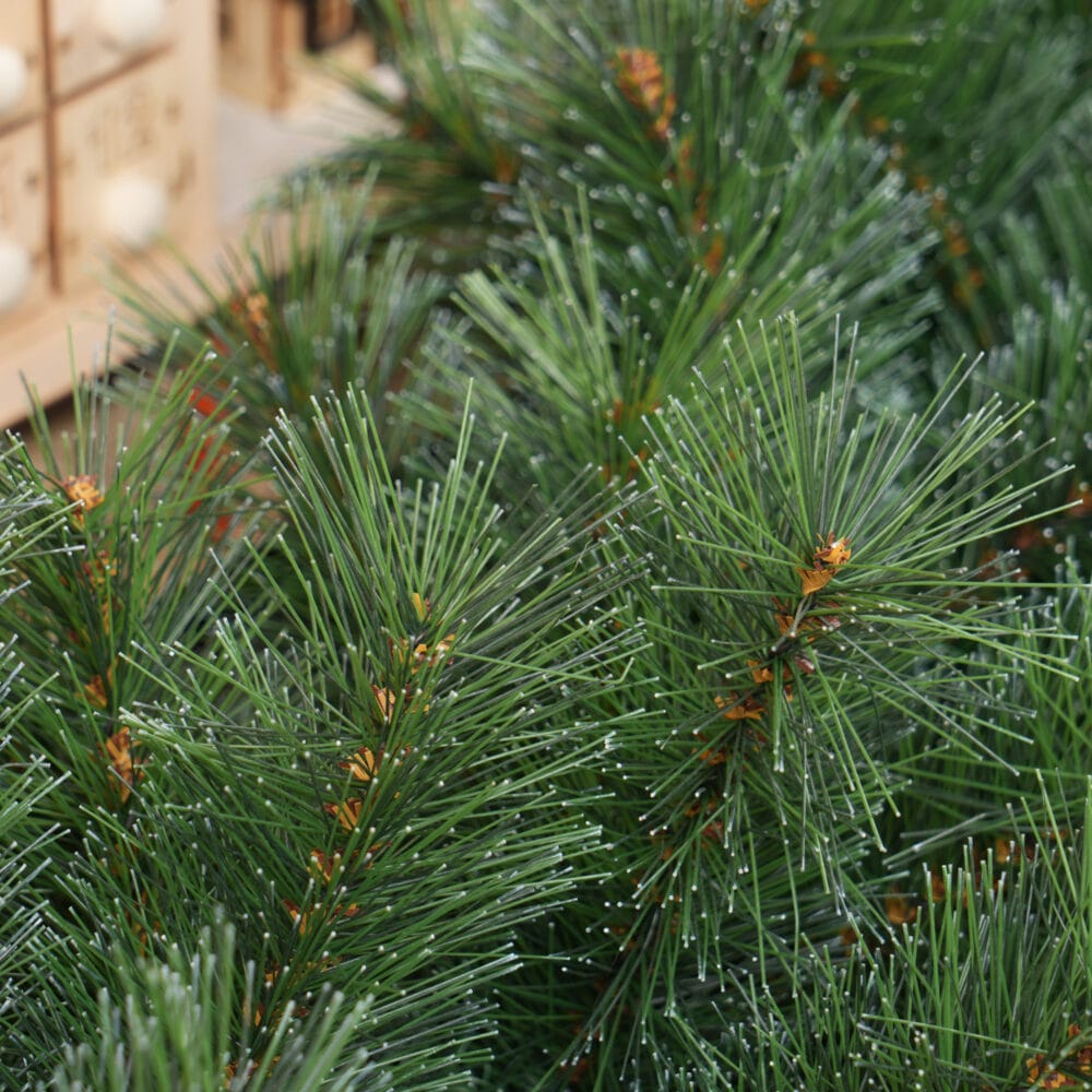 Weihnachtsgirlande 180cm 160 Spitzen Grün für Treppen & Kamin