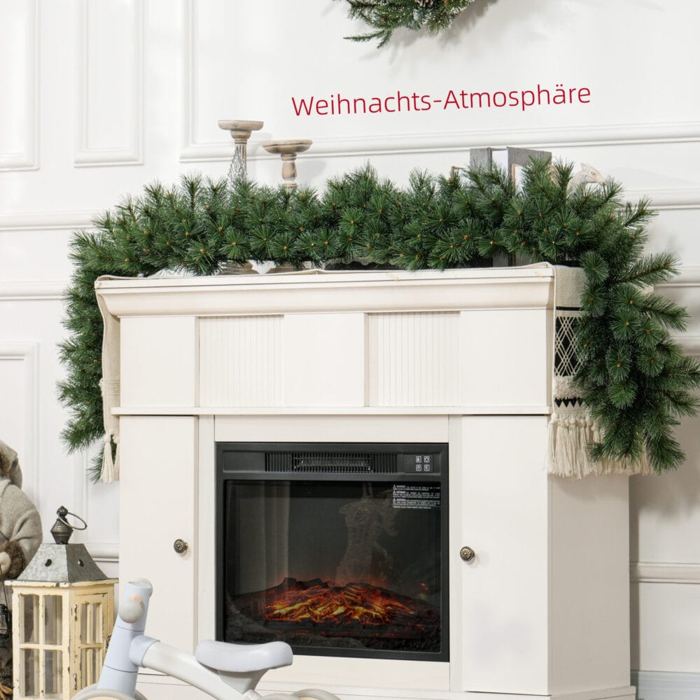 Weihnachtsgirlande 180cm 160 Spitzen Grün für Treppen & Kamin