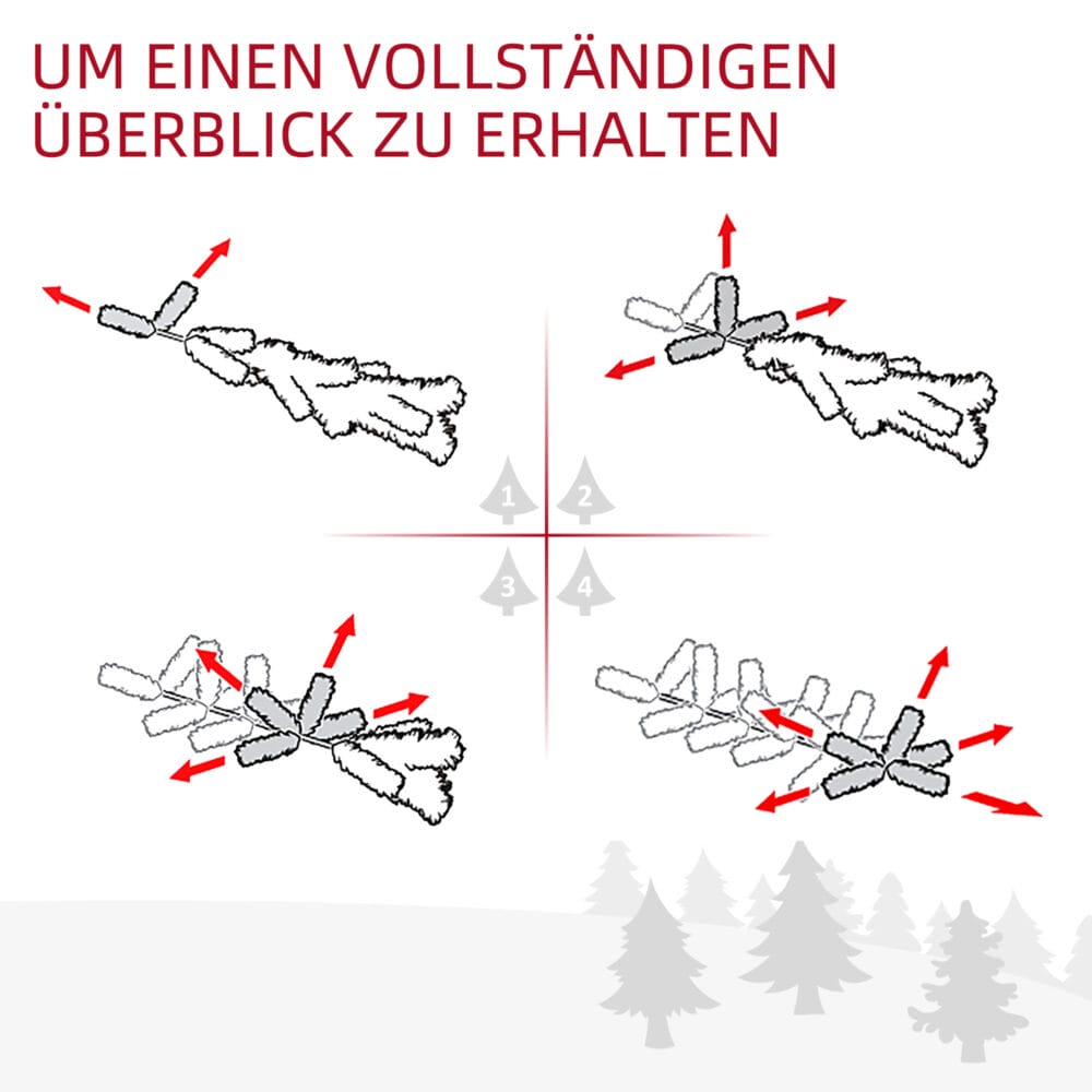 Weihnachtsgirlande 180cm mit Lichterkette & Tannenzapfen