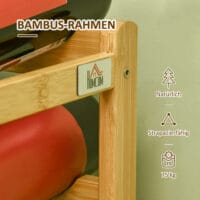 Weinregal aus Bambus im Naturholzdesign für 16 Flaschen.