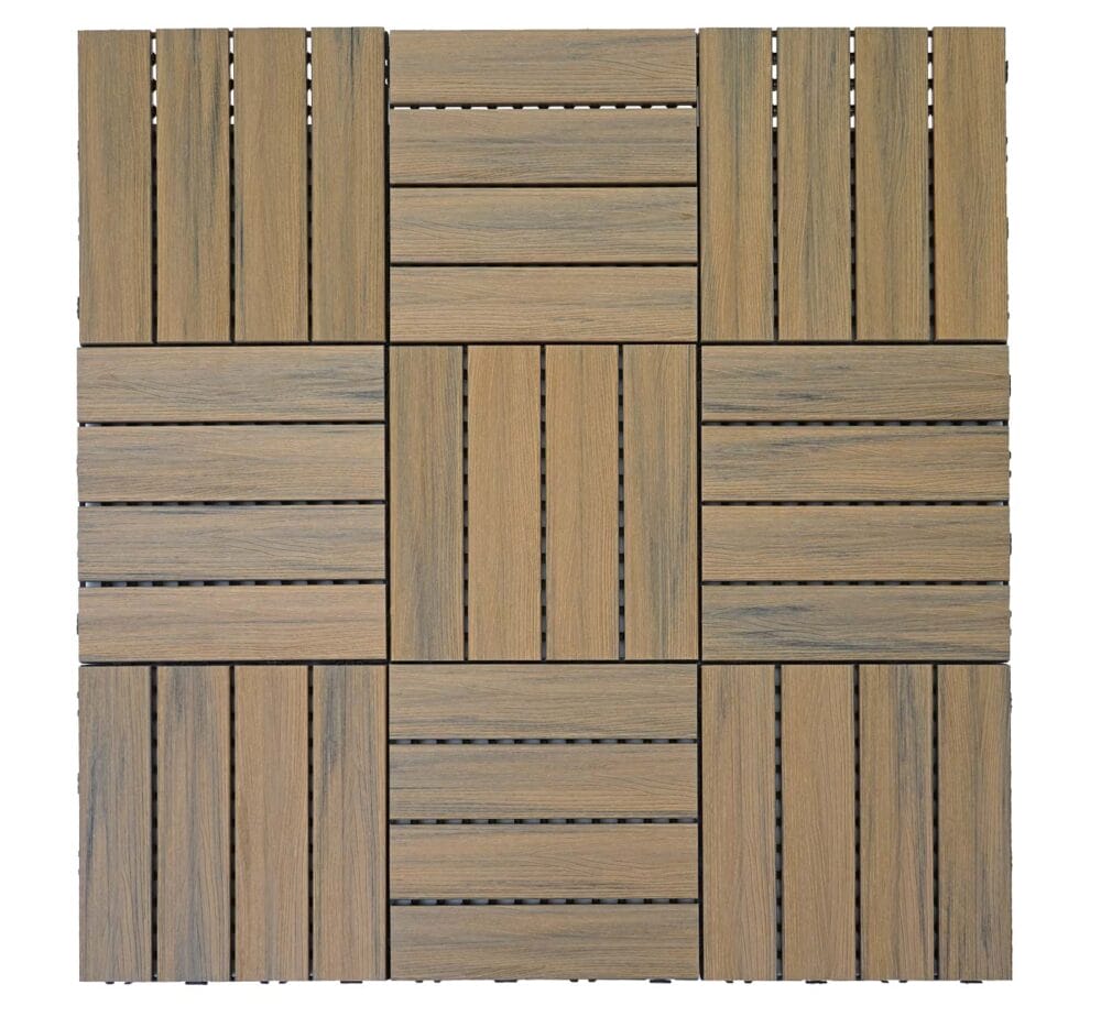 WPC Gartenfliese 1m2 JAM-E20 Holzoptik 11x je 30x30cm