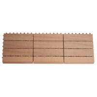 WPC Gartenfliese Rhone + Abschluss Holzoptik 1m2 Premium senkrecht