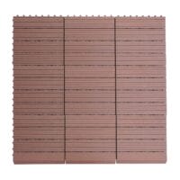 WPC Gartenfliese Rhone + Abschluss Holzoptik 1m2 Premium senkrecht