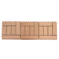 WPC Gartenfliese Rhone + Abschluss Holzoptik 1m2 Premium versetzt