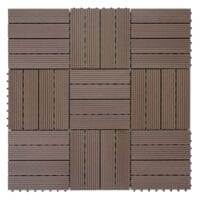 WPC Gartenfliese Rhone Holzoptik 1m2 Basis coffee linear