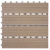 WPC Gartenfliese Rhone Holzoptik 1m2 Basis teak linear