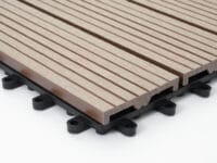 WPC Gartenfliese Rhone Holzoptik 1m2 Basis teak linear