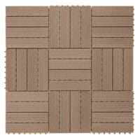 WPC Gartenfliese Rhone Holzoptik 1m2 Basis teak linear