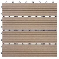 WPC Gartenfliese Rhone Holzoptik 1m2 Basis teak linear