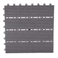 WPC Gartenfliese Rhone Holzoptik 1m2 Premium grau linear