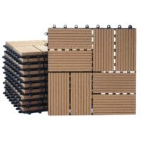 WPC Gartenfliese Rhone Holzoptik 1m2 Premium teak Vierecke