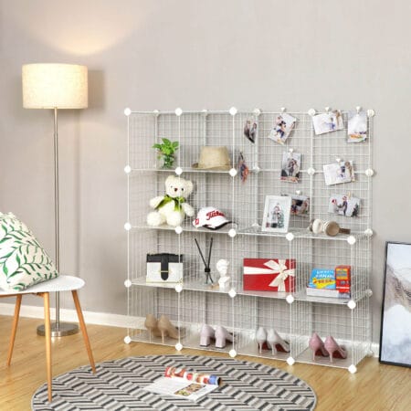 Würfelregal Modular Gitterregal 16 Würfel Weiss