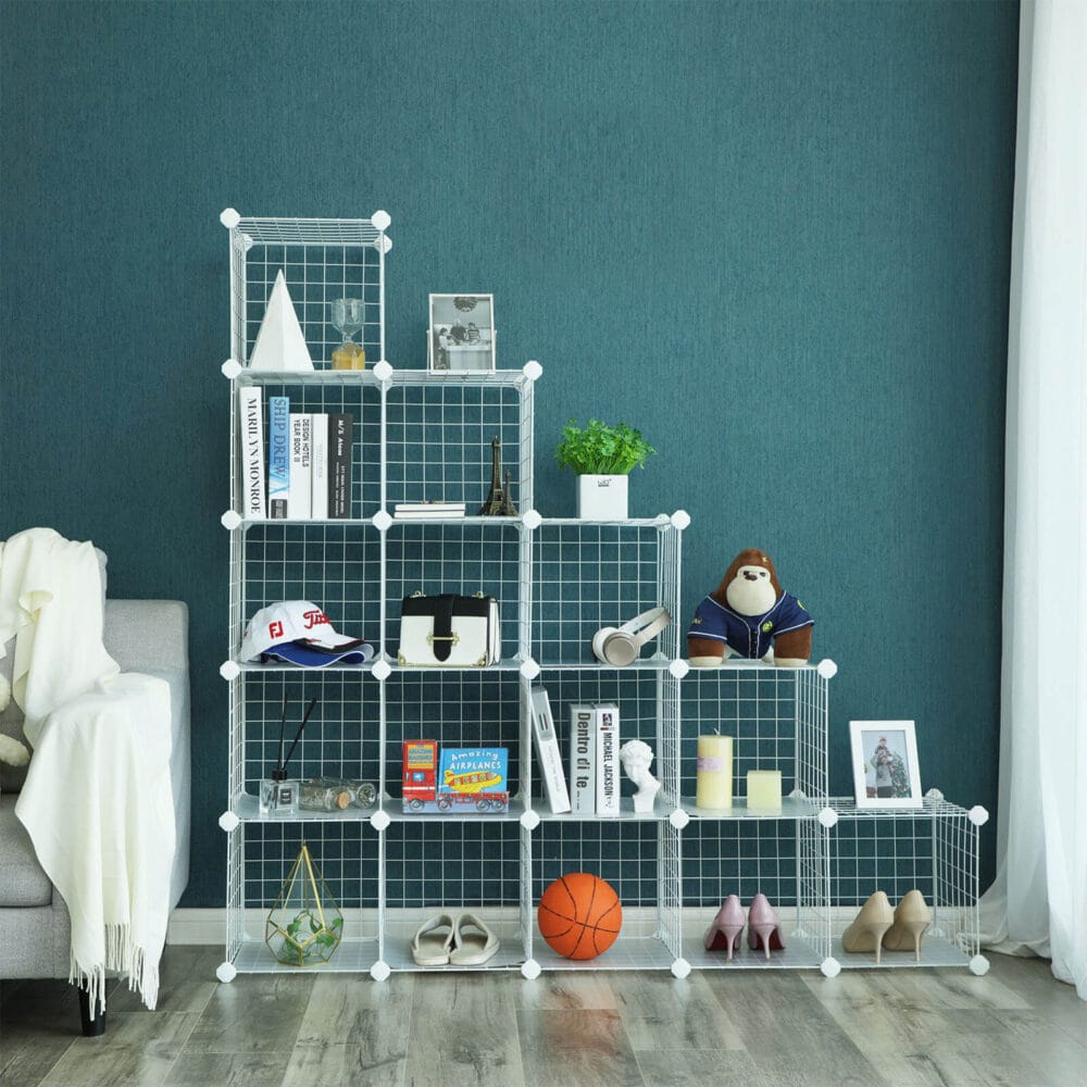 Würfelregal Modular Gitterregal 16 Würfel Weiss