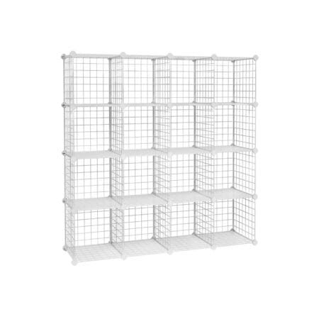 Würfelregal Modular Gitterregal 16 Würfel Weiss