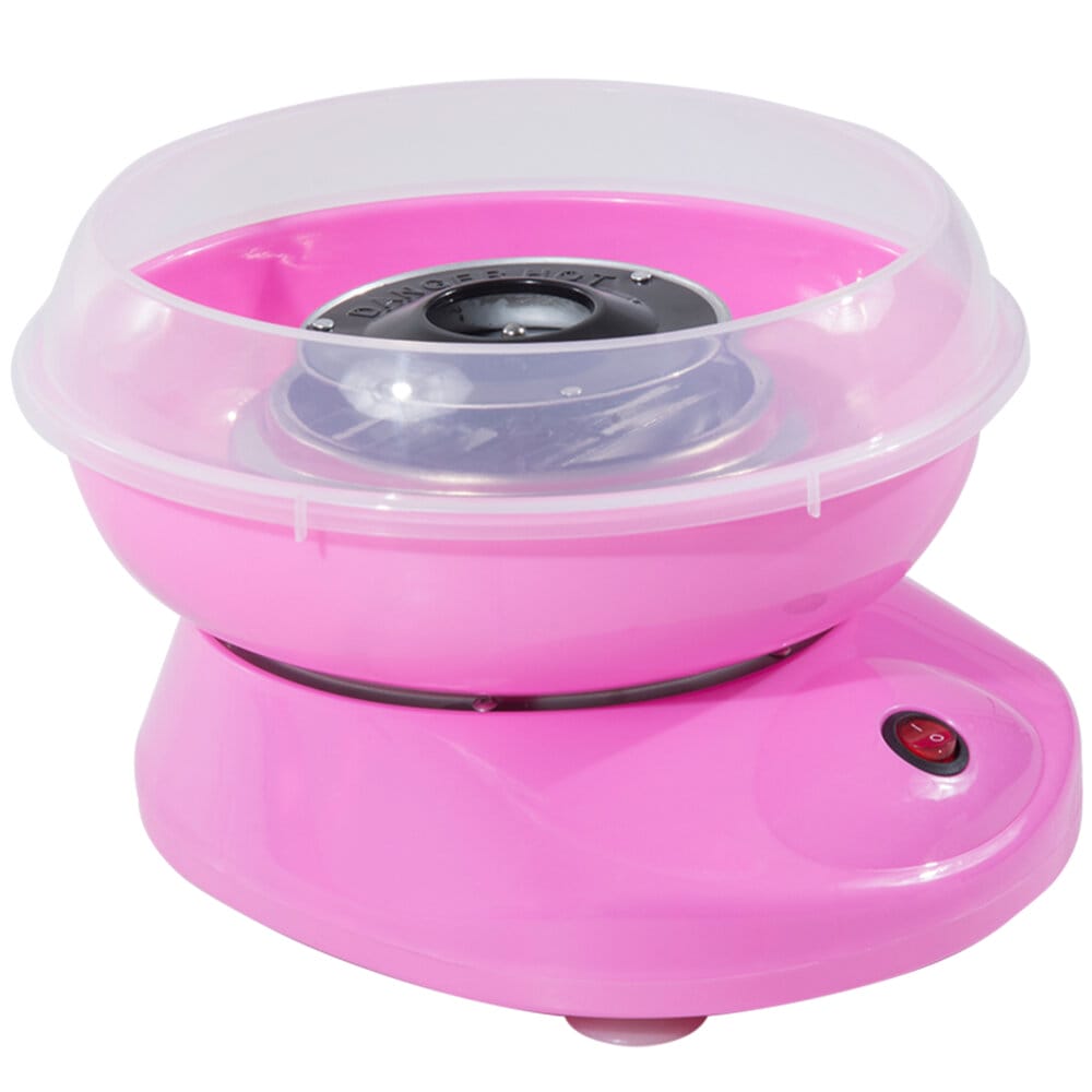 Eine rosa Zuckerwattemaschine für die einfache und schnelle Zubereitung.