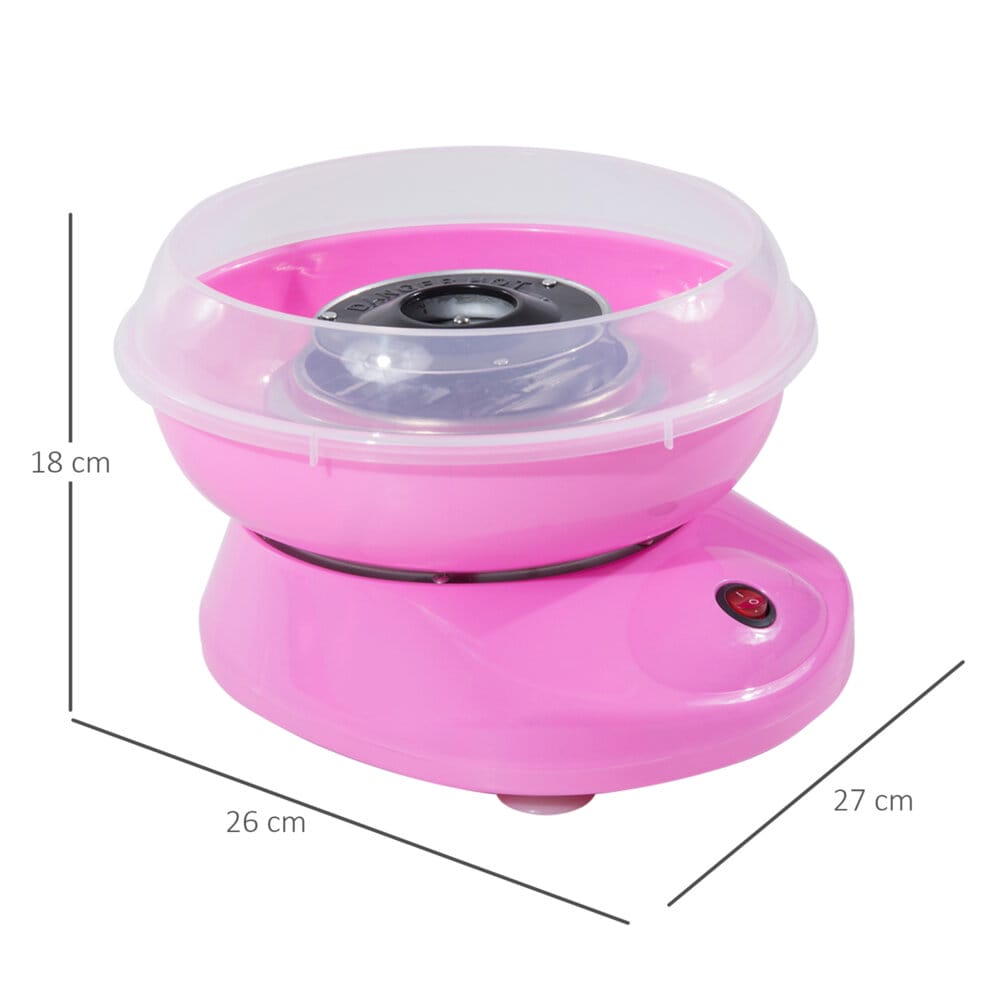 Eine rosa Zuckerwattemaschine für die einfache und schnelle Zubereitung.
