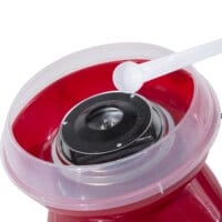 Eine rote Zuckerwattemaschine, ideal für Partys und Veranstaltungen.